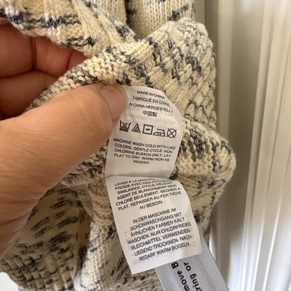 J.Crew Marled Knit Cream Gray Sweater Size Large Black - Picture 3 of 7